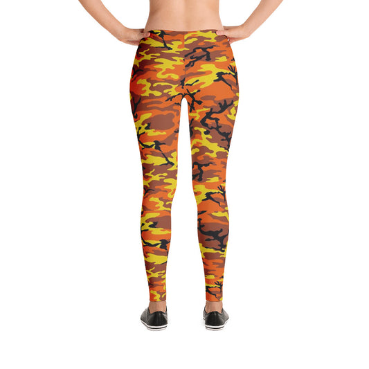 Orange Camo Leggings