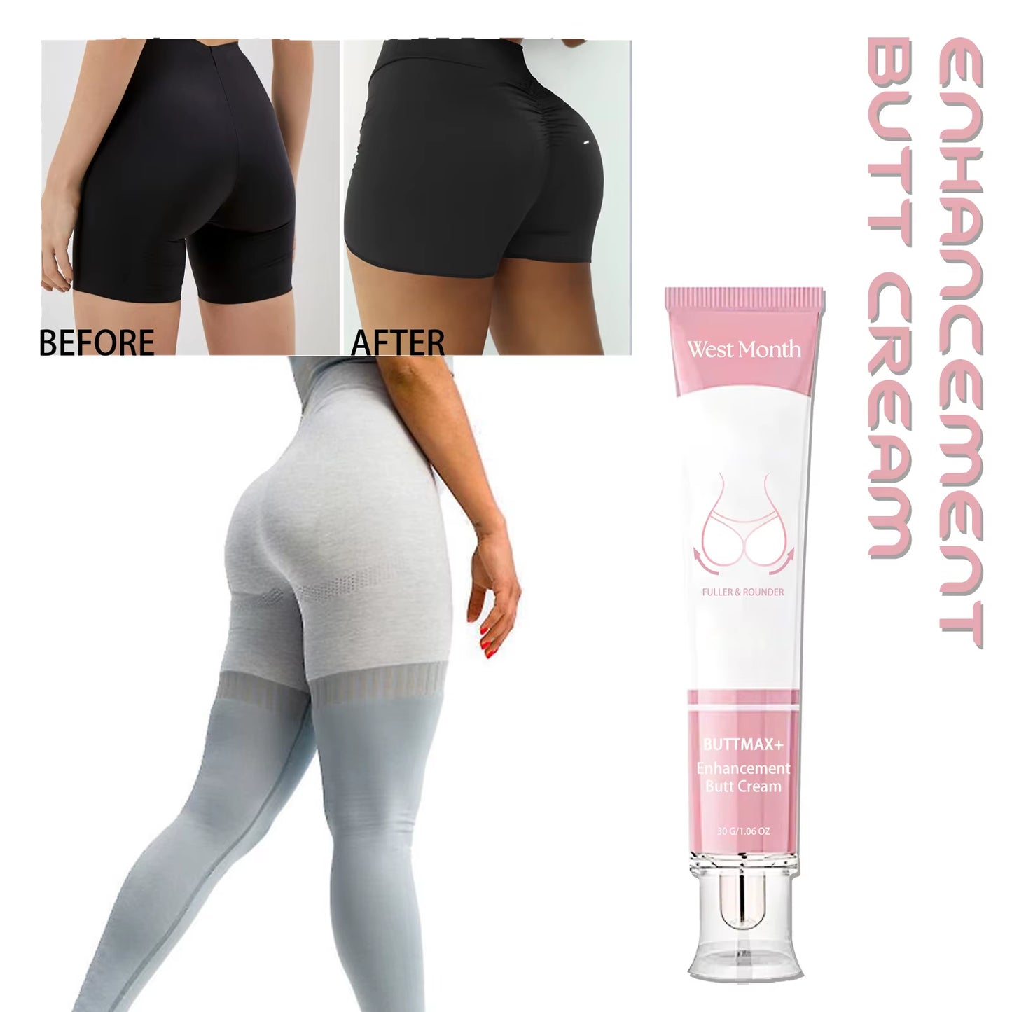 Buttock Enlargement Cream Hip Enhancement Plumper Firming Sculpting Tighten Shaping Sexy Big Ass Massage Lady Butt Lifting Cream
