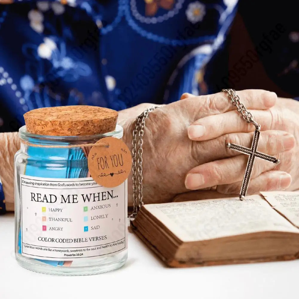 Bible Verses in a Jar Bible Verse Jar Spanish English Christian Scripture Prayer Hope Jar for Spiritual Growth Christian Gifts