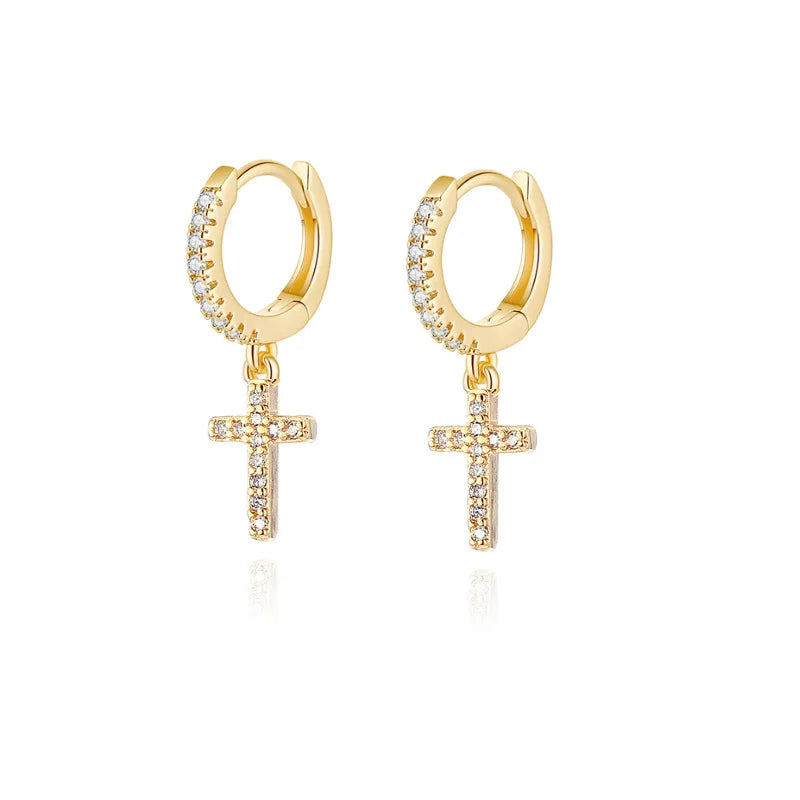 Dainty Cross Earrings