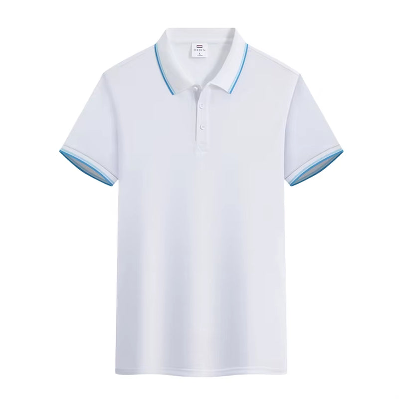 Custom Cheap Smooth Cool Fabric Poly Cotton Materials Polo T Shirts Short Sleeve Men'S Polo Shirts