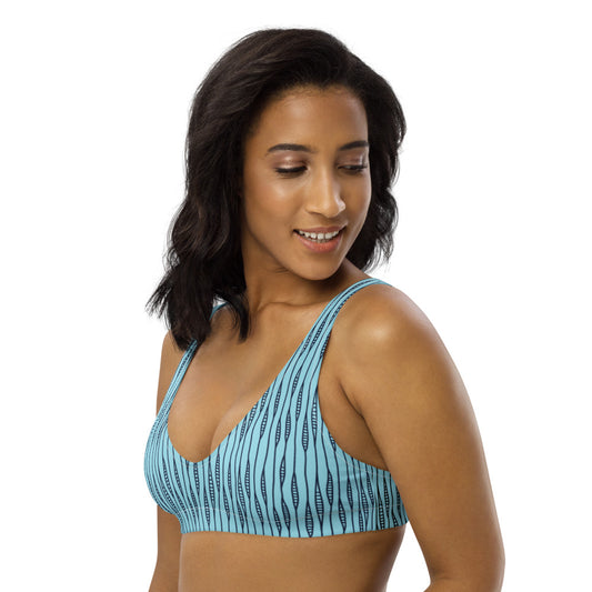 Better Off Blue padded bikini top