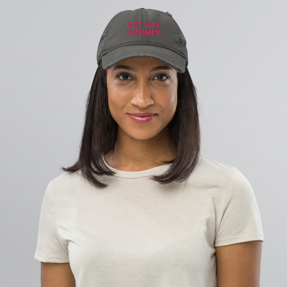 Hot Girl Summer Distressed Dad Hat