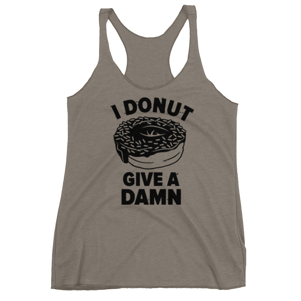Donut Give A Damn Women's Racerback Tank