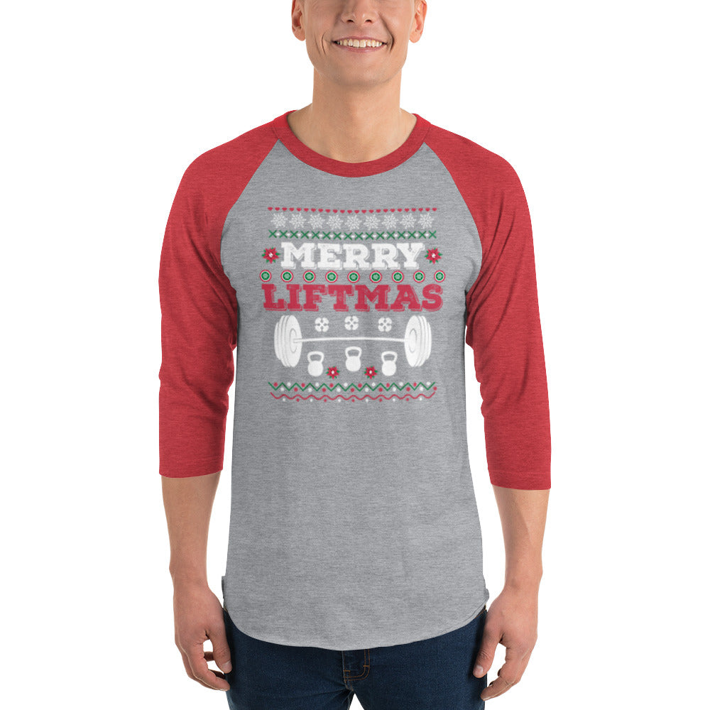 Merry LIFTMAS 3/4 sleeve raglan shirt
