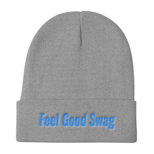 FGS Blue Embroidery Knit Beanie