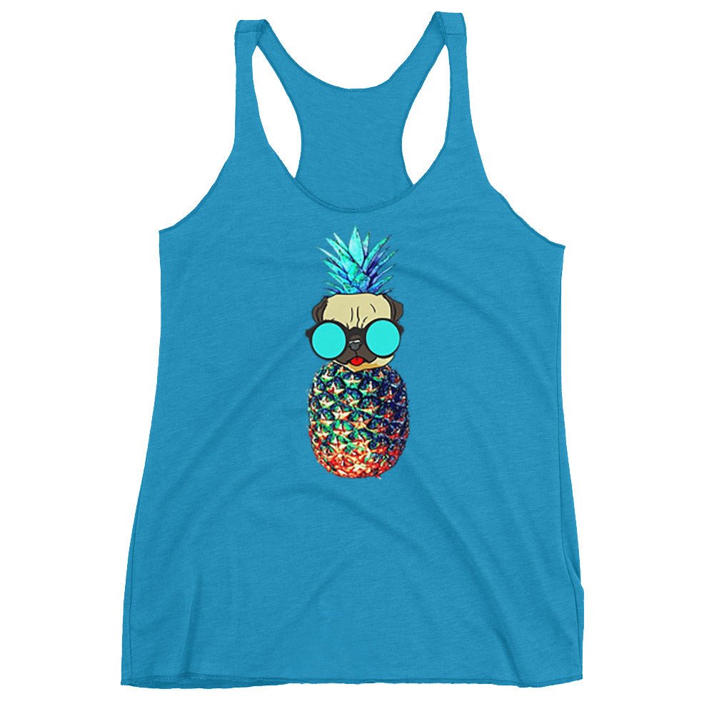 Pineapple Pug Women's Racerback Tank