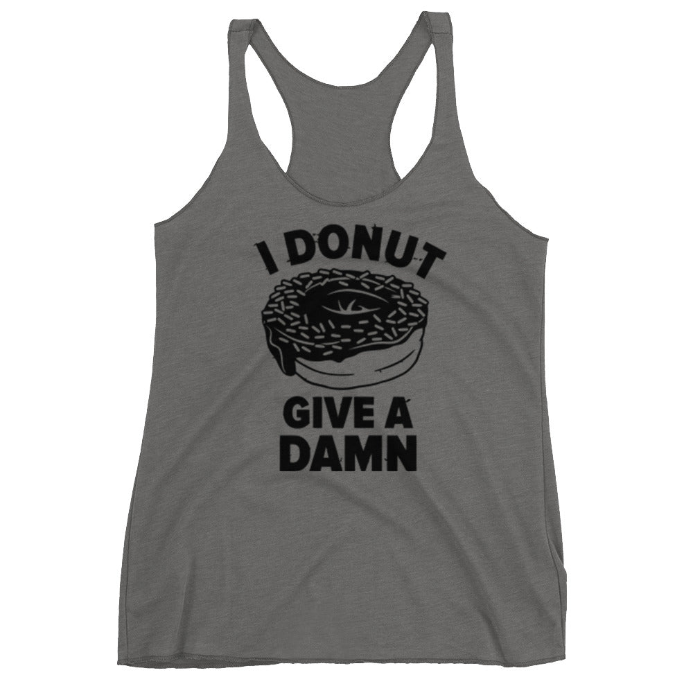 Donut Give A Damn Women's Racerback Tank