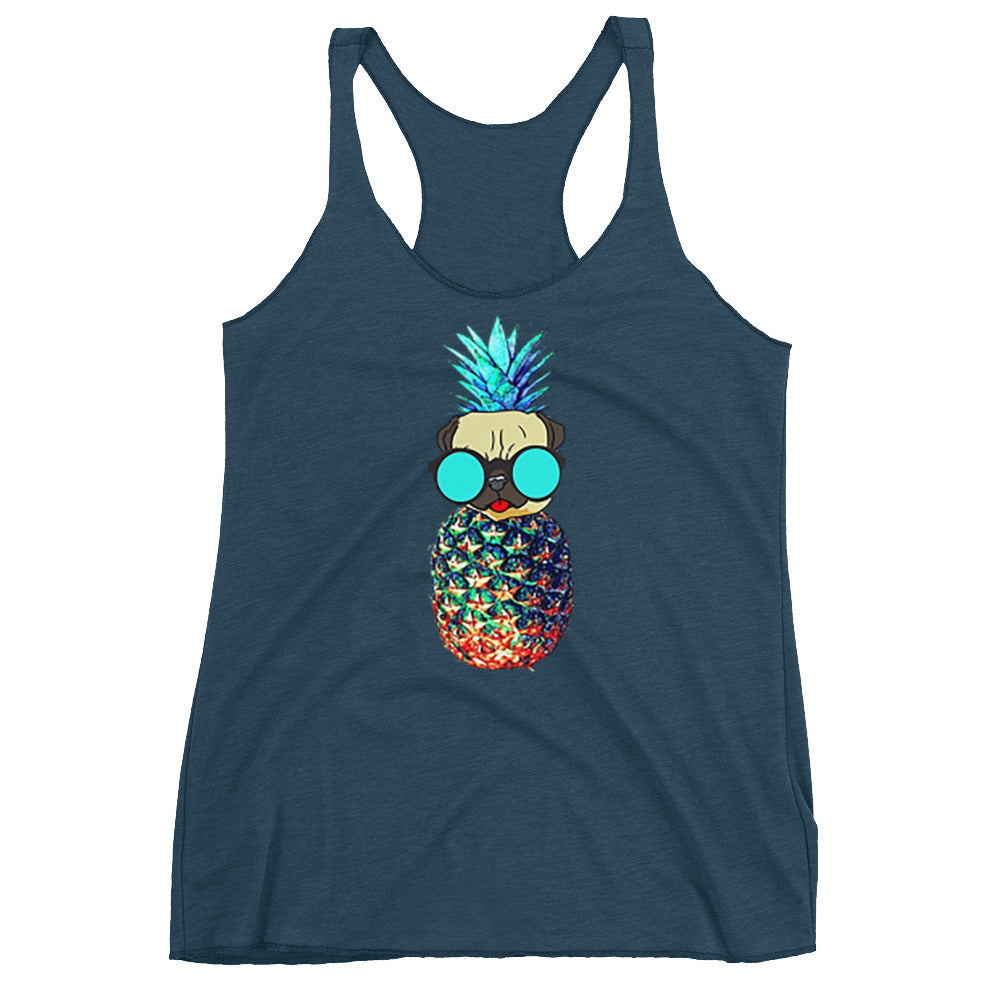 Pineapple Pug Women's Racerback Tank