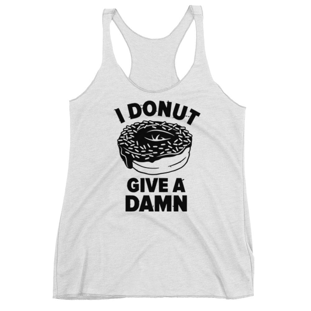 Donut Give A Damn Women's Racerback Tank