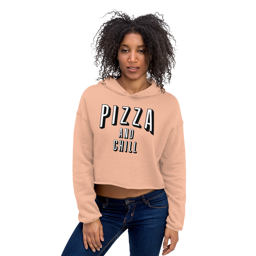 Pizza & Chill Crop Hoodie