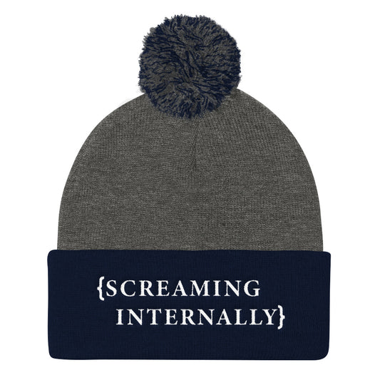 Screaming Internally Pom Beanie