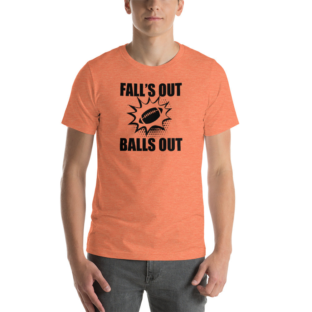 Falls Out, Balls Out black print T-Shirt