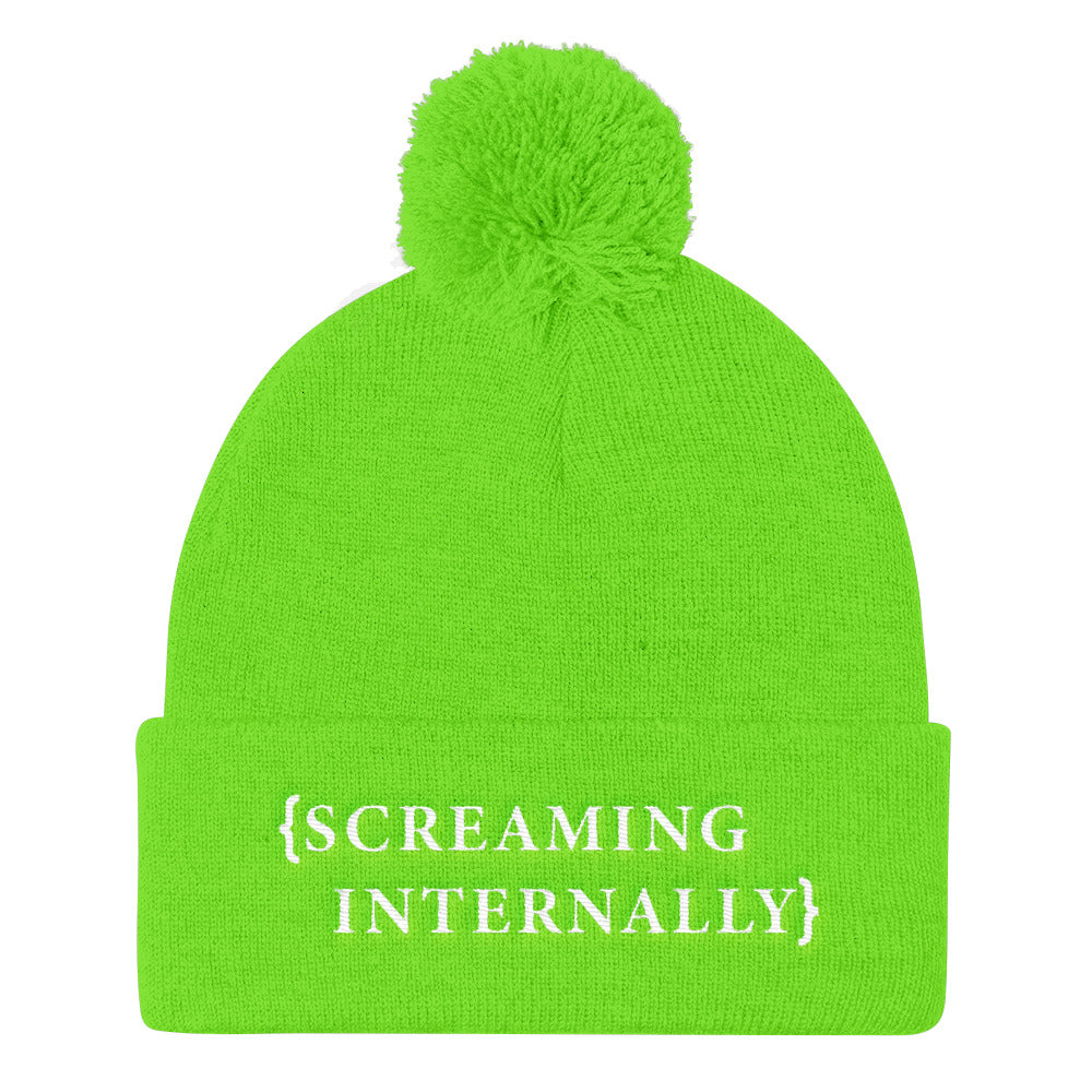 Screaming Internally Pom Beanie