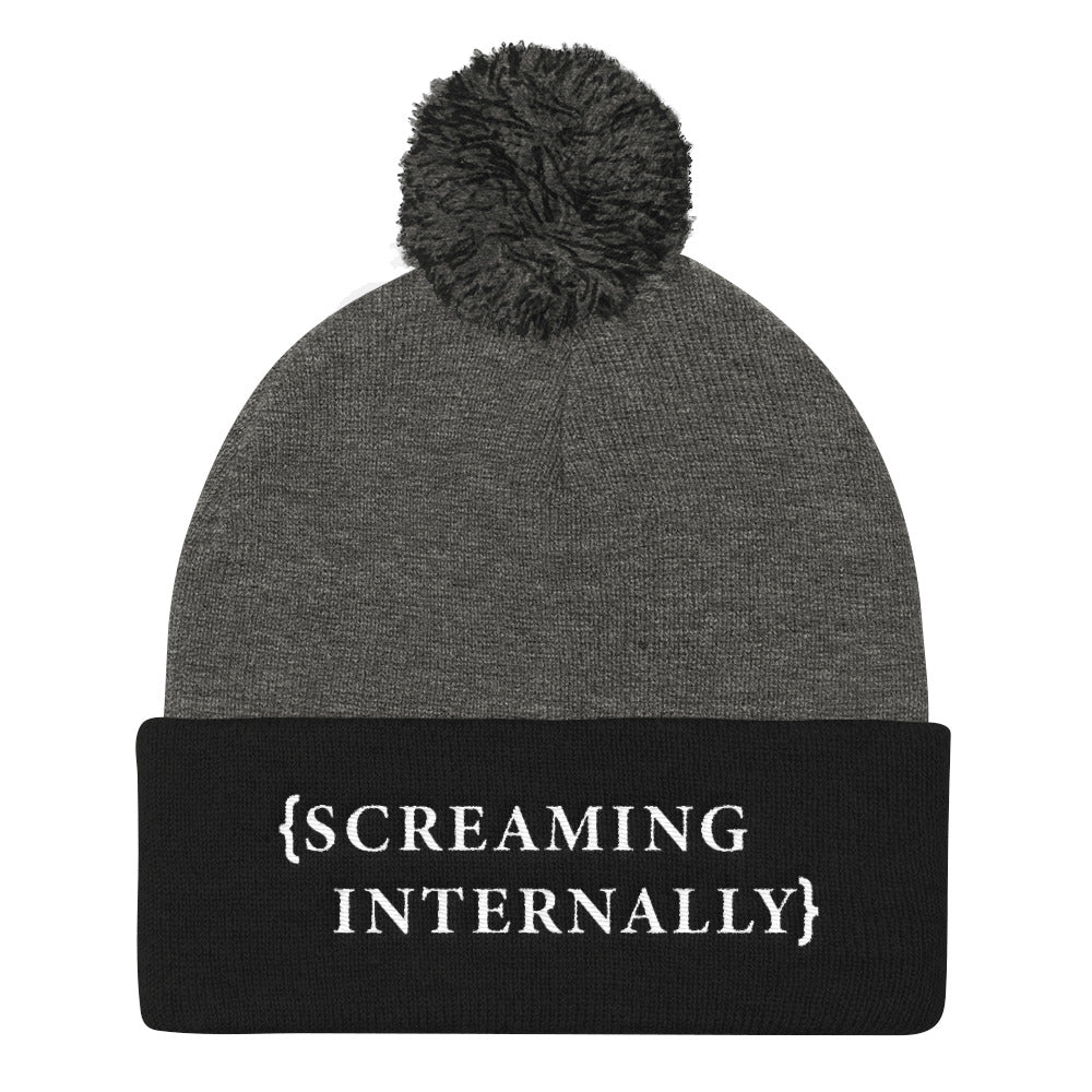 Screaming Internally Pom Beanie