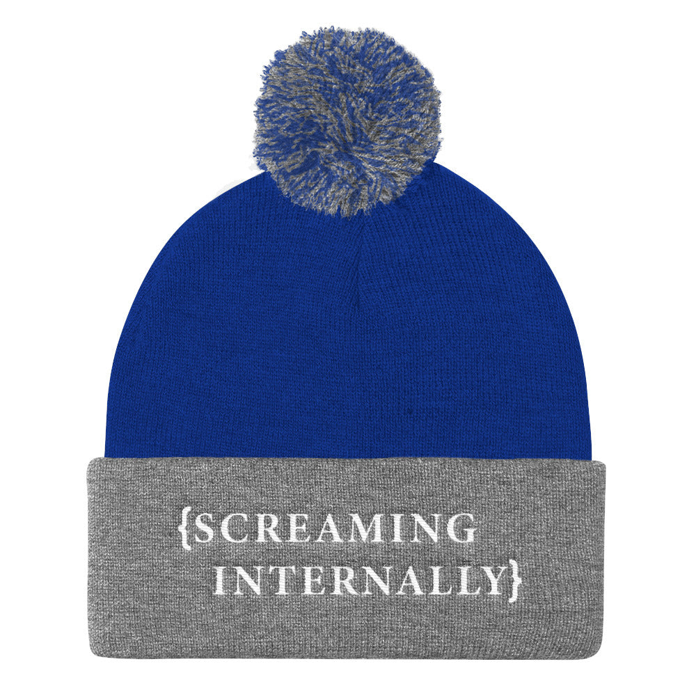 Screaming Internally Pom Beanie
