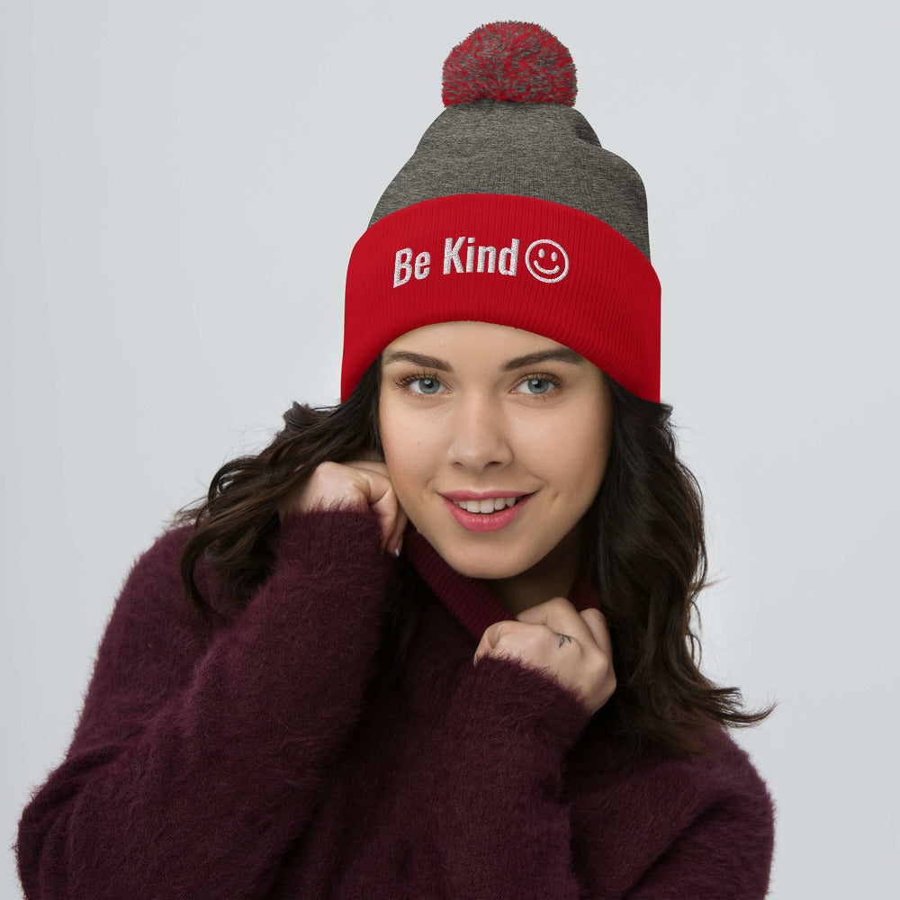 Be Kind Pom-Pom Beanie