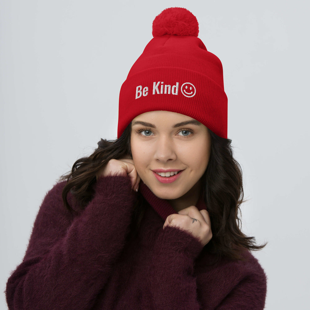 Be Kind Pom-Pom Beanie