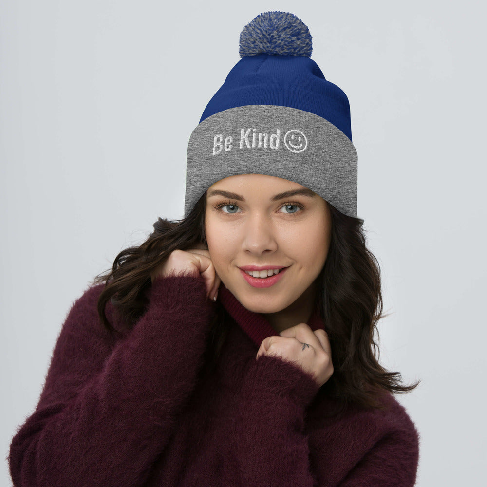 Be Kind Pom-Pom Beanie