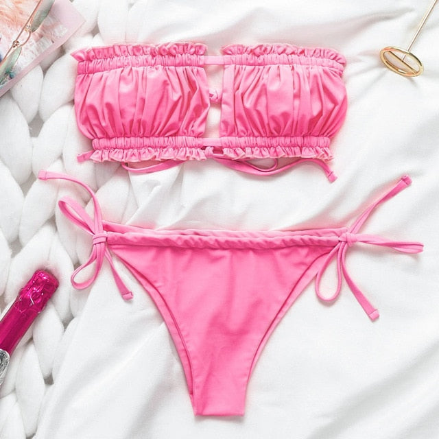 Ruffle Me Right Bikini Set