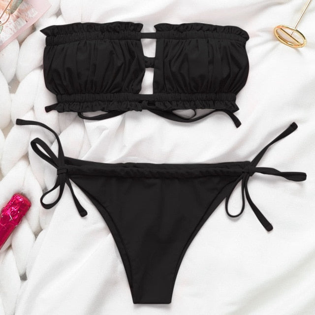 Ruffle Me Right Bikini Set