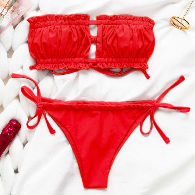 Ruffle Me Right Bikini Set