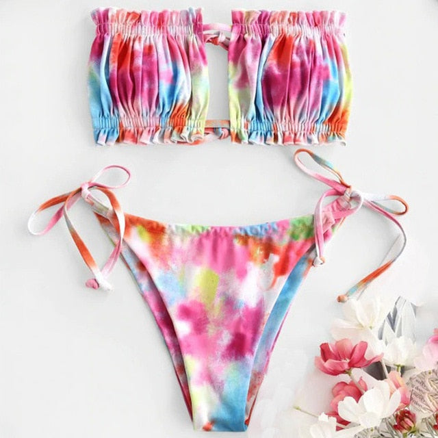 Ruffle Me Right Bikini Set