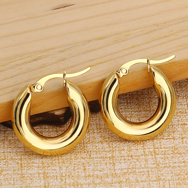 Stay Golden Hoop Earrings