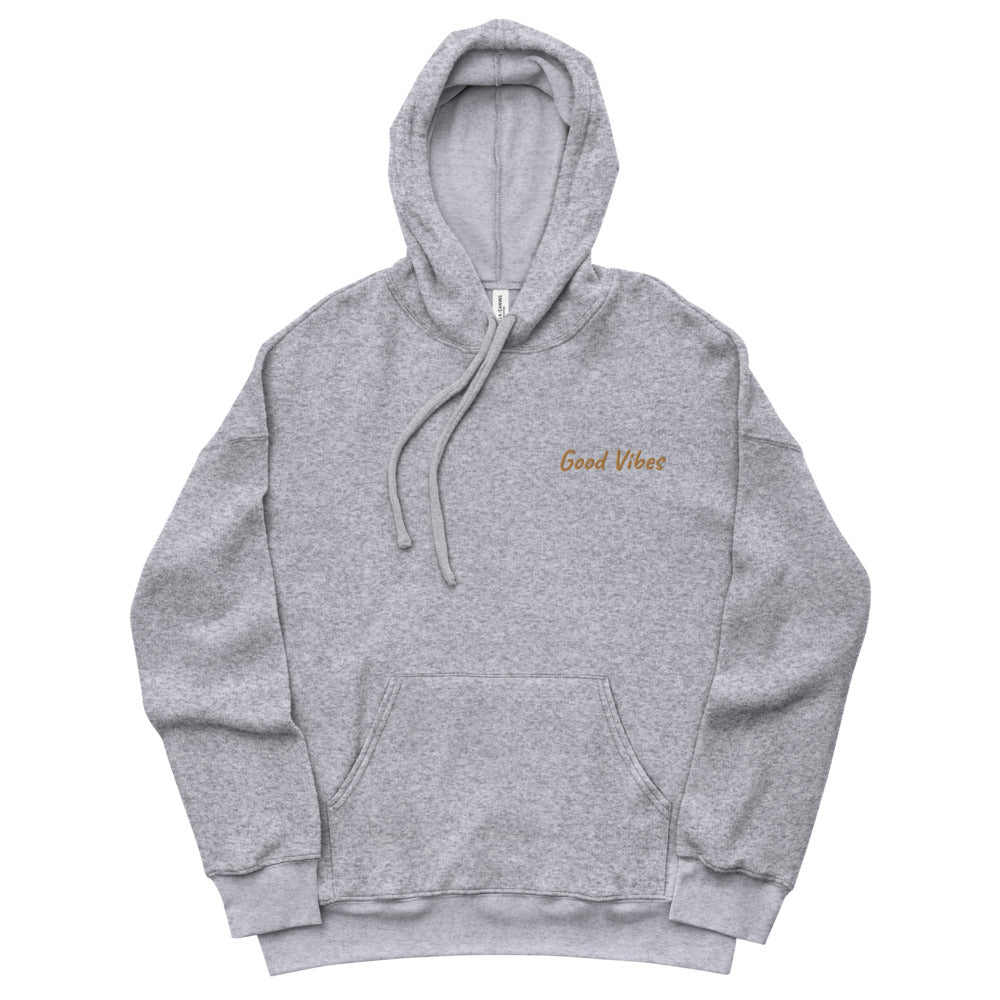 Good Vibes Golden Sueded Fleece Hoodie