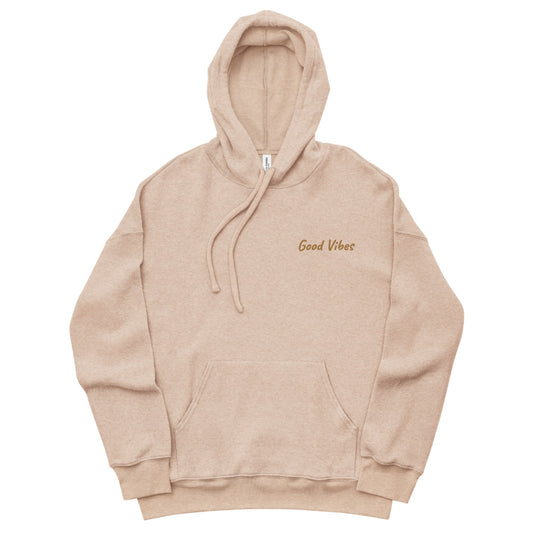 Good Vibes Golden Sueded Fleece Hoodie
